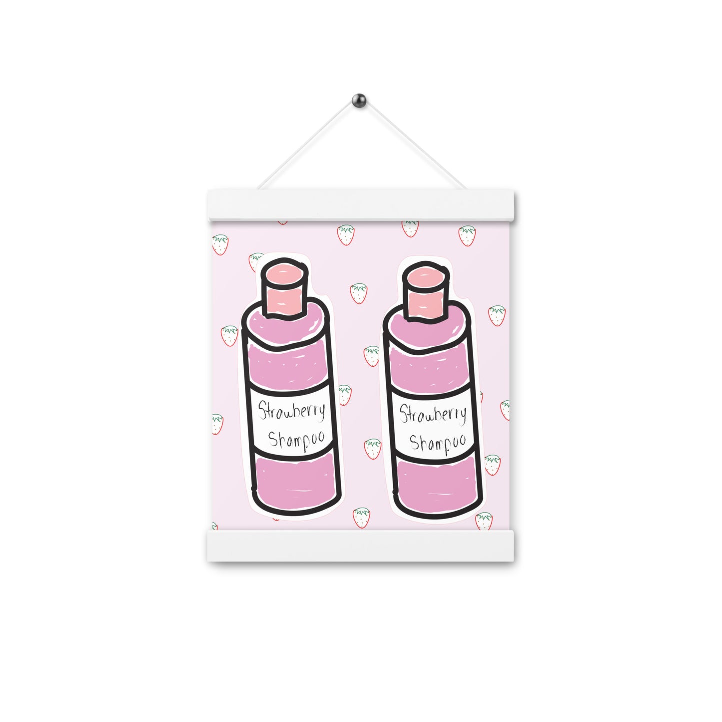 Strawberry shampoo Poster with hangers