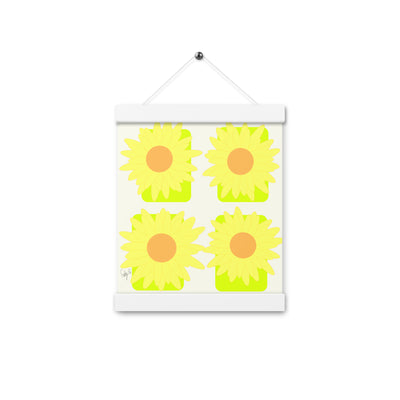 Sunflower squares Poster with hangers