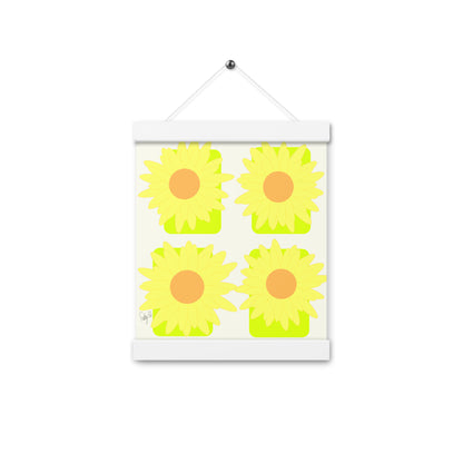 Sunflower squares Poster with hangers