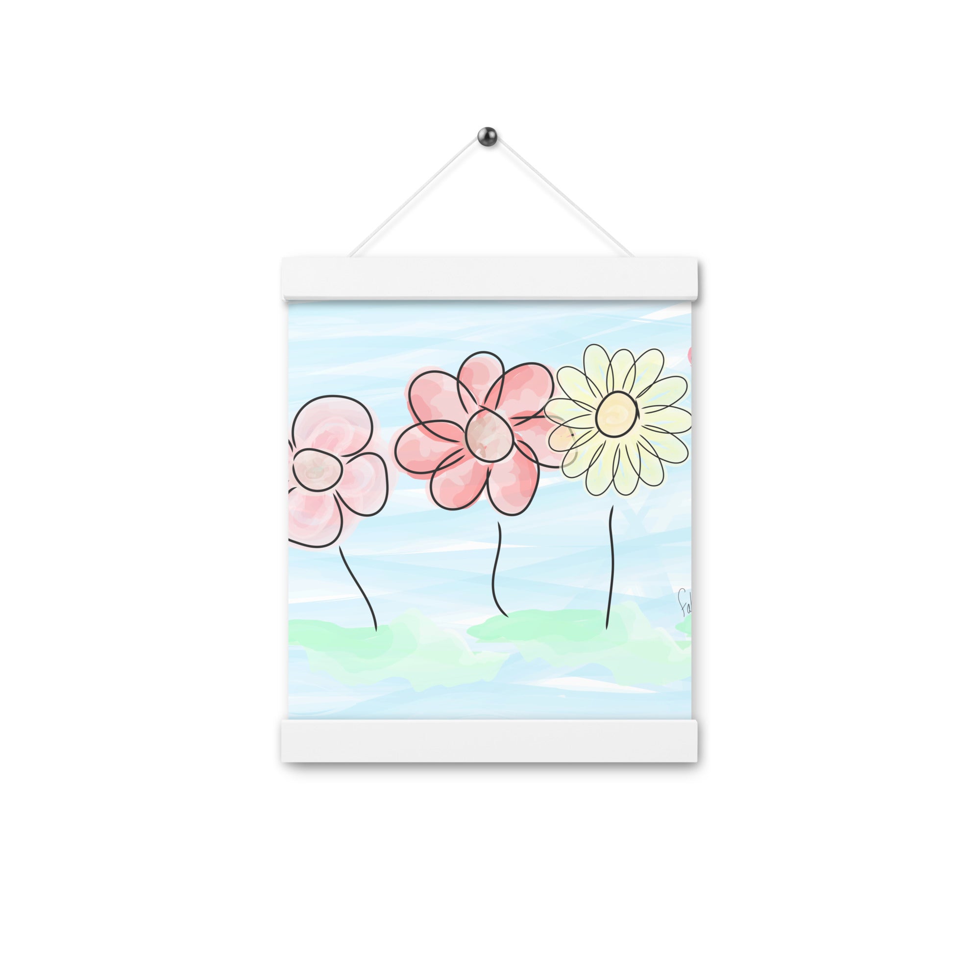 Buying myself four flowers Poster with hangers