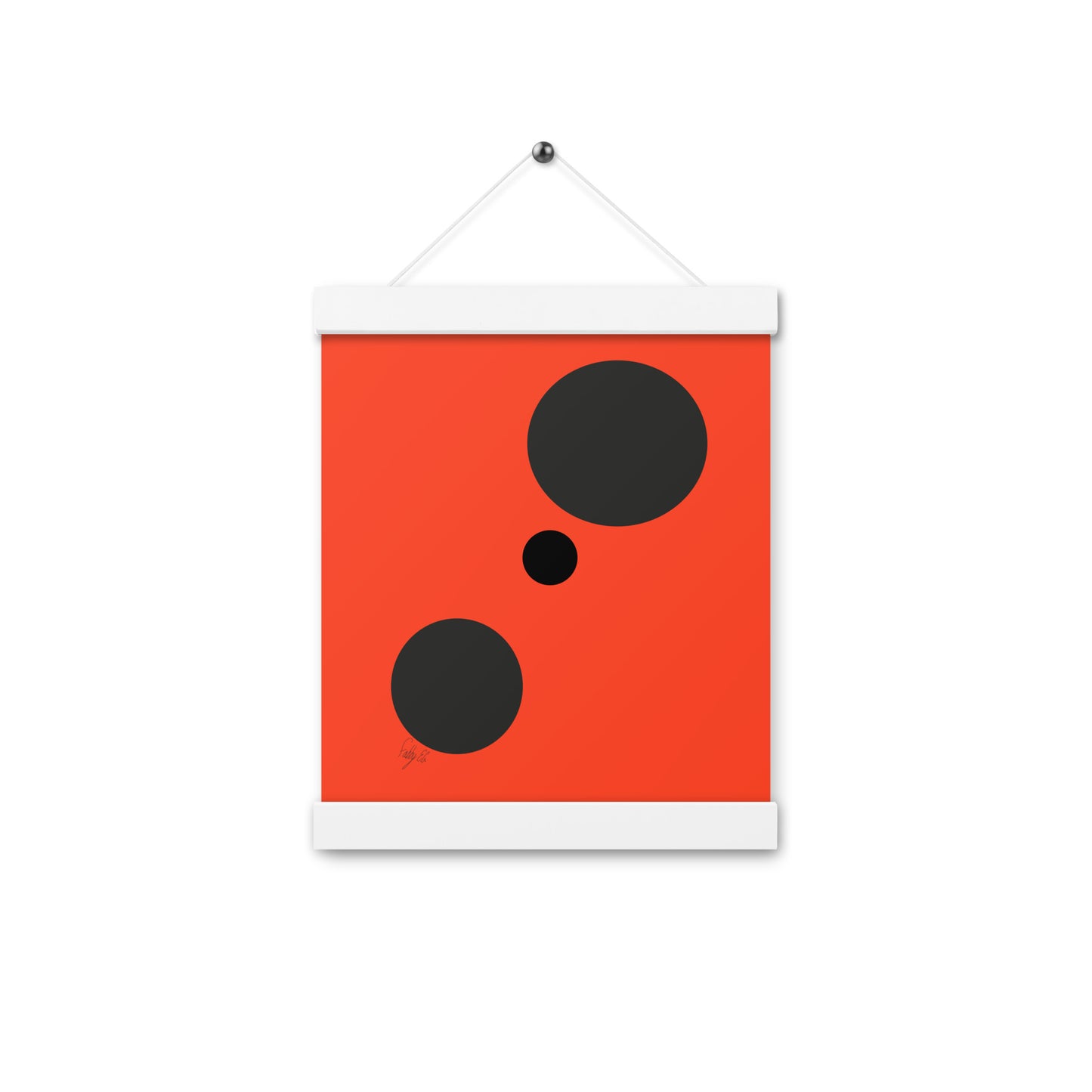 Dots orange Poster with hangers