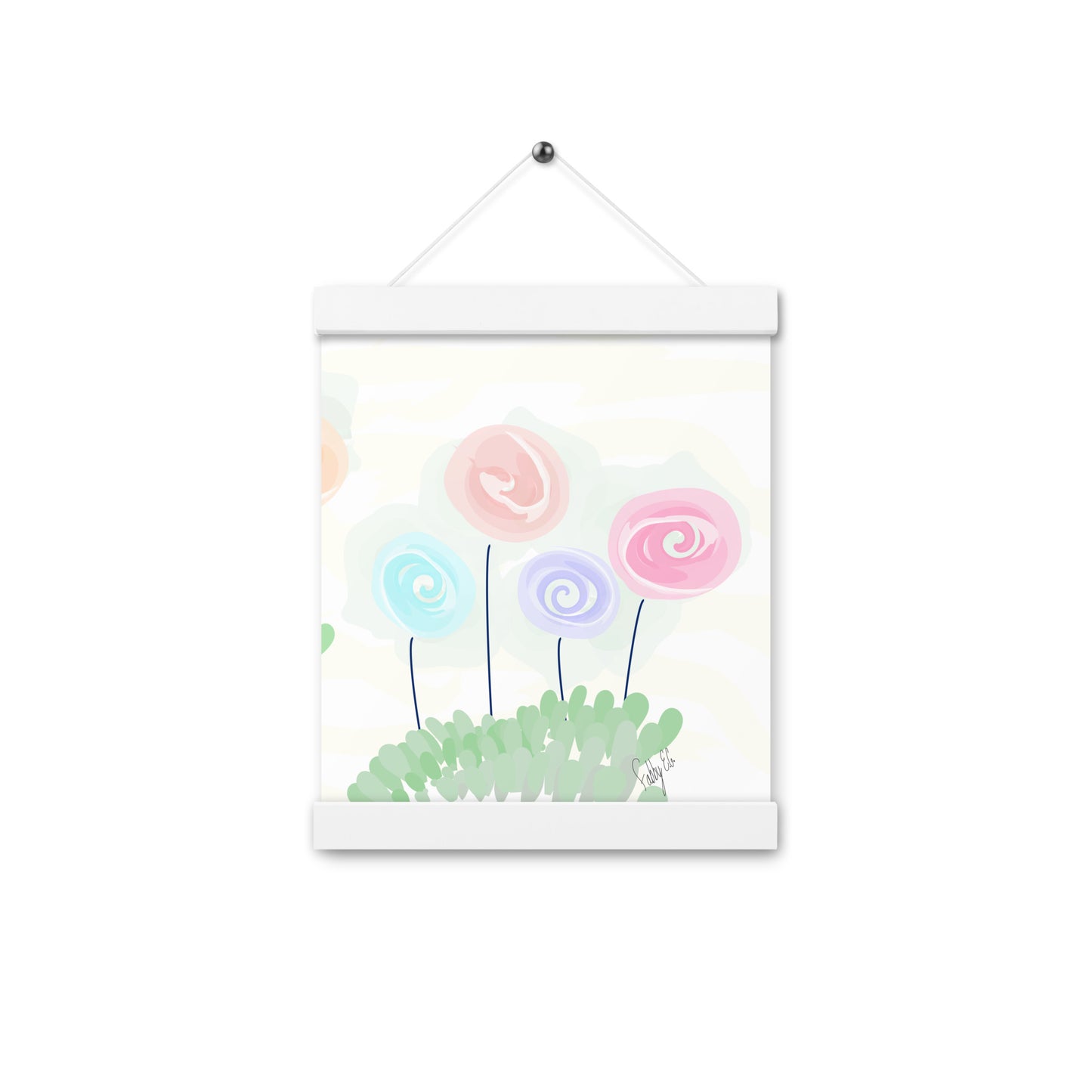 Women’s day flowers Poster with hangers