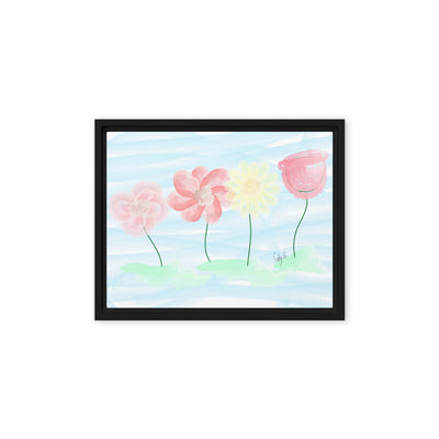 Buy myself flowers framed canvas