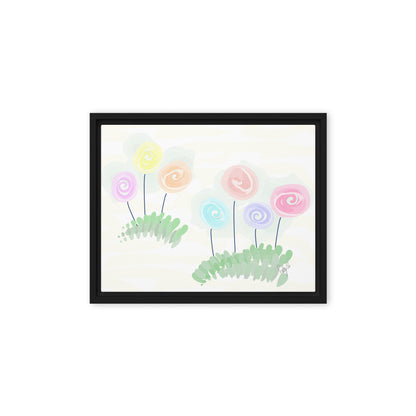 Women’s day flowers framed canvas