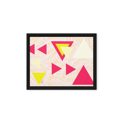 Triangular petals framed canvas