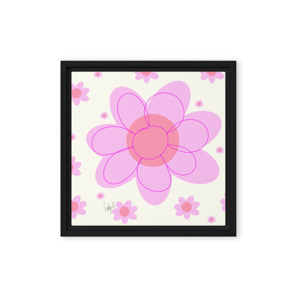 Pink Flower framed canvas