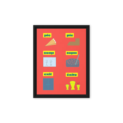Translation day framed canvas