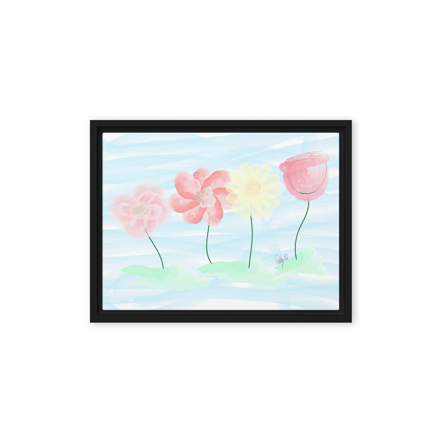 Buy myself flowers framed canvas