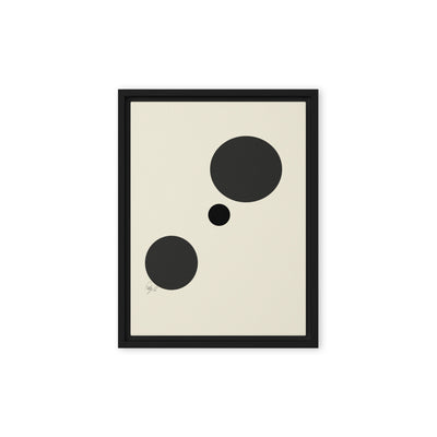 Type A dots framed canvas