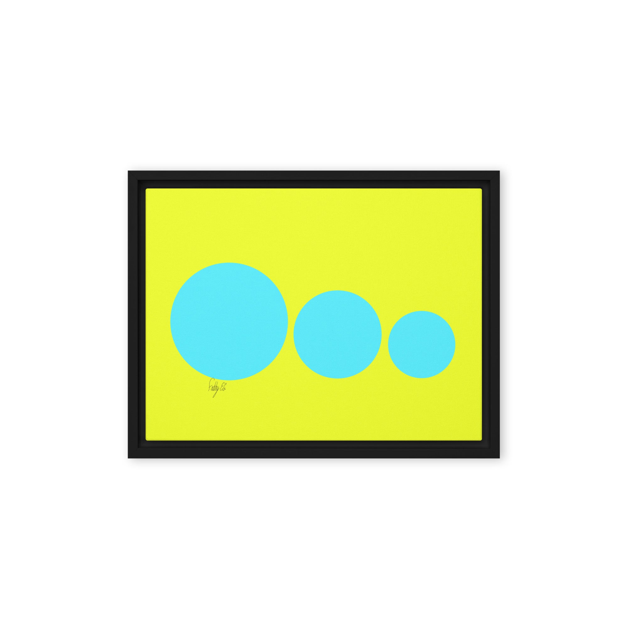 This escalated quickly yellow framed canvas