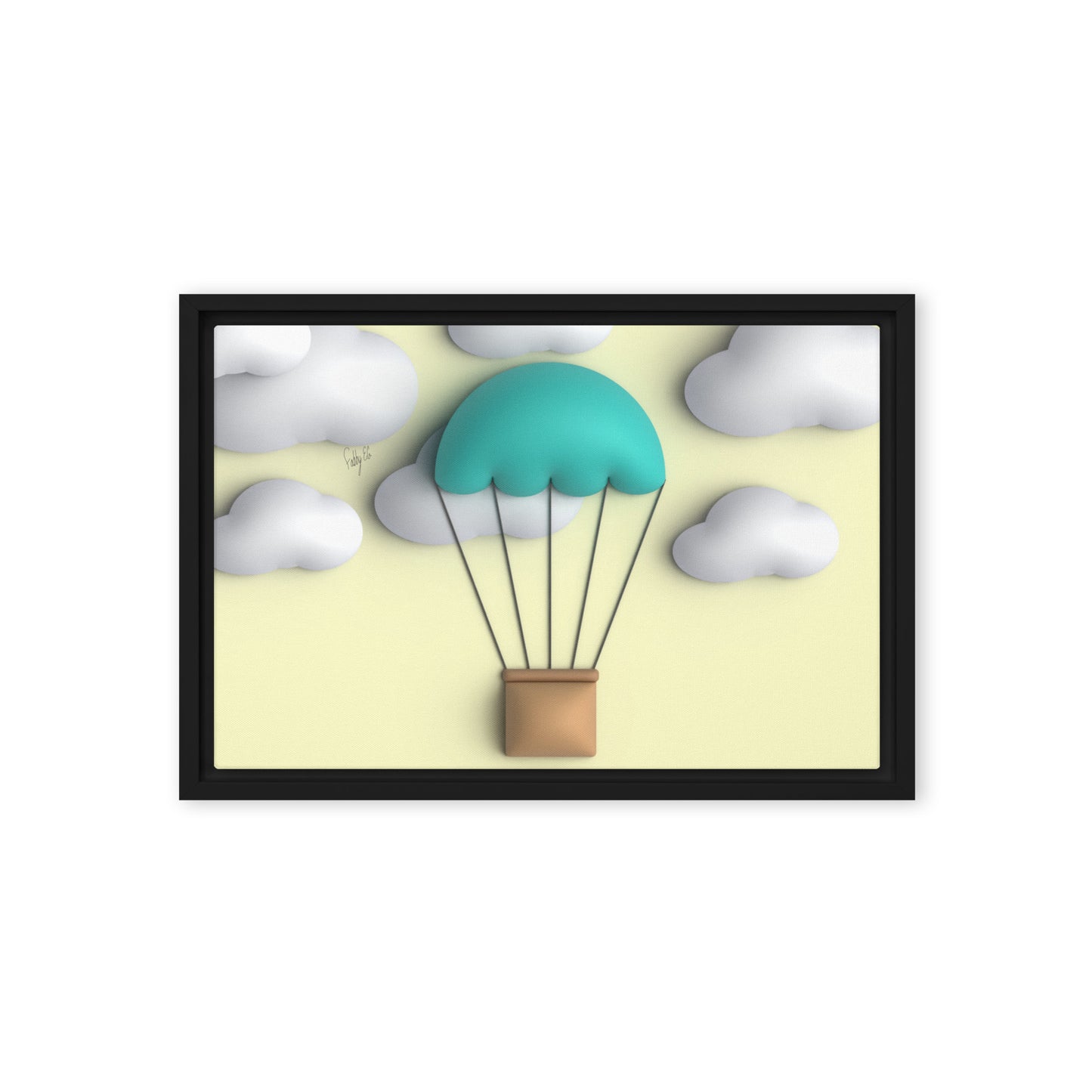 Air ballon framed canvas