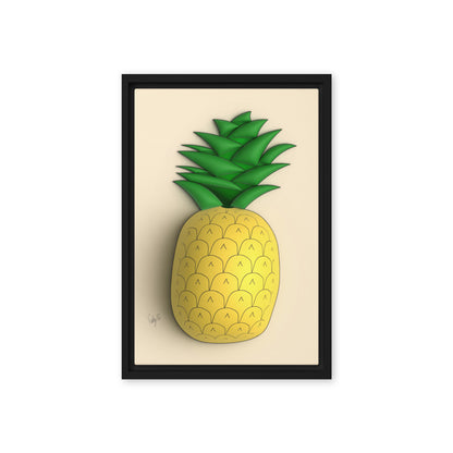 Pineapple 3D framed canvas