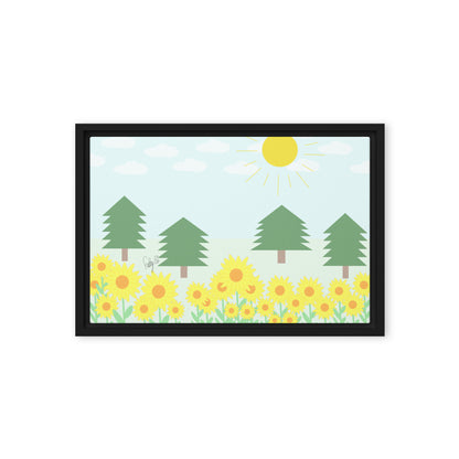 Peace day (horizontal) framed canvas