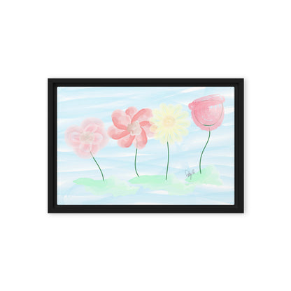 Buy myself flowers framed canvas