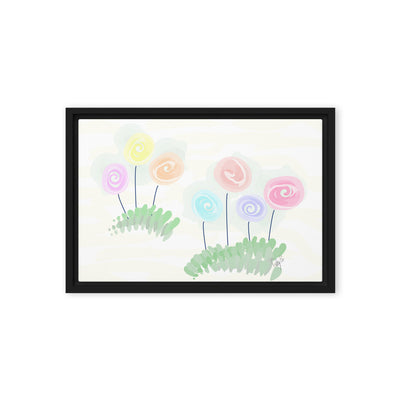 Women’s day flowers framed canvas