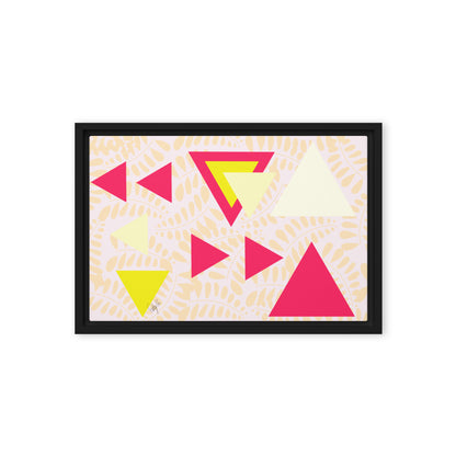 Triangular petals framed canvas