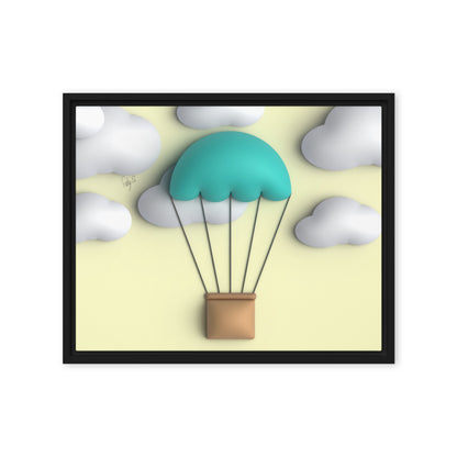 Air ballon framed canvas