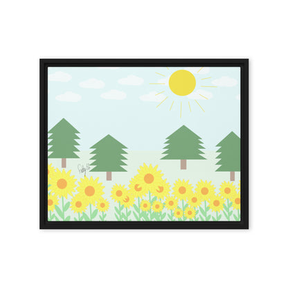 Peace day (horizontal) framed canvas