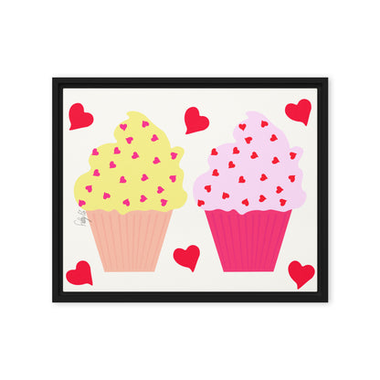 In memory of love cupcakes framed canvas