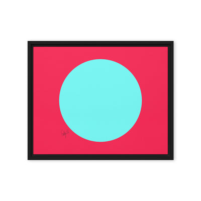 Circling around pink framed canvas