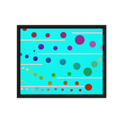 Follow along cyan blue framed canvas