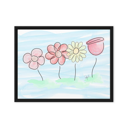 Buying myself four flowers framed canvas