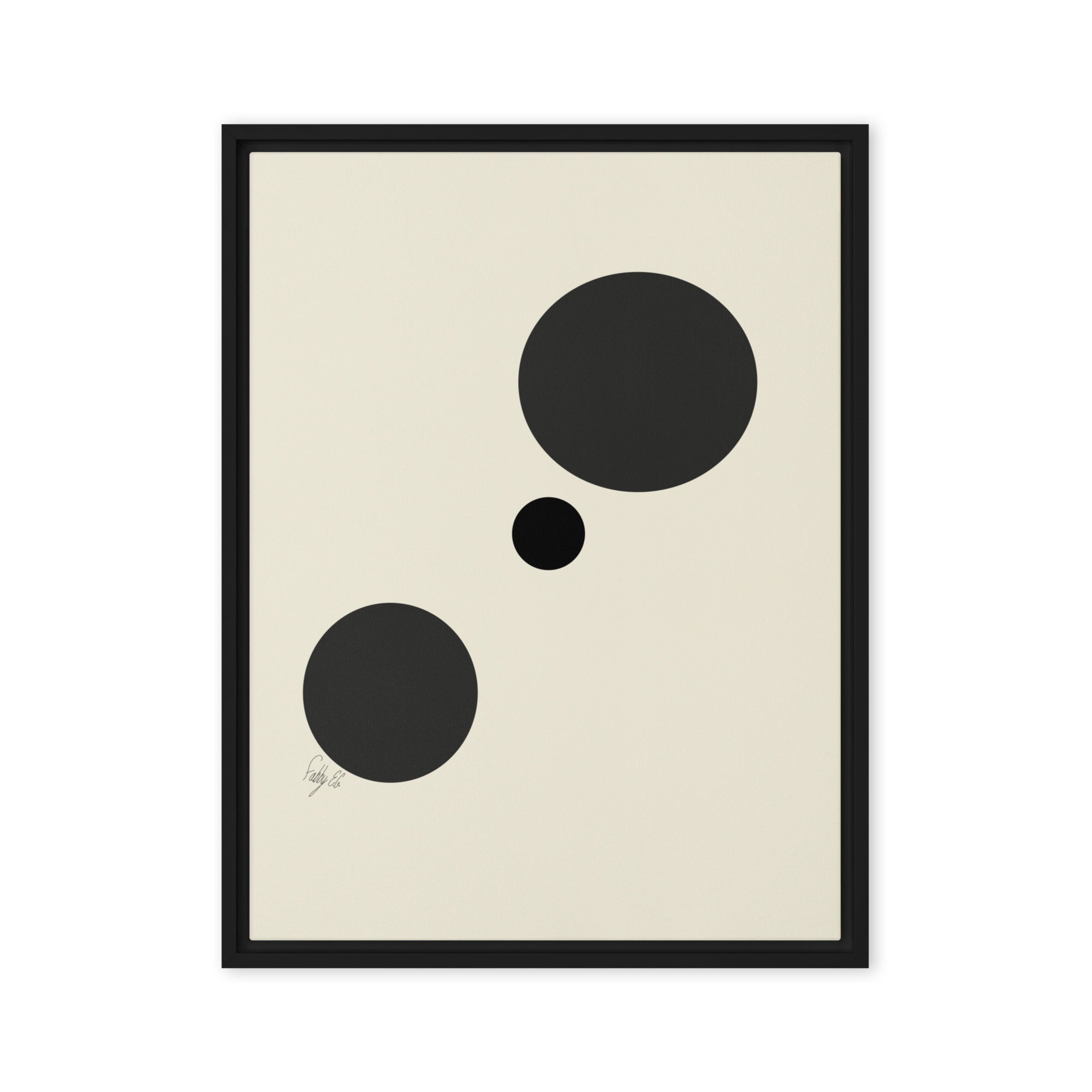 Type A dots framed canvas