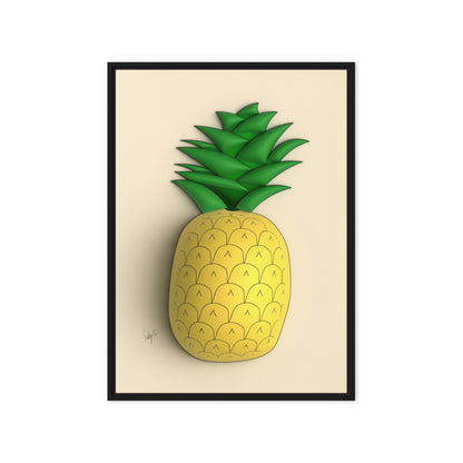 Pineapple 3D framed canvas