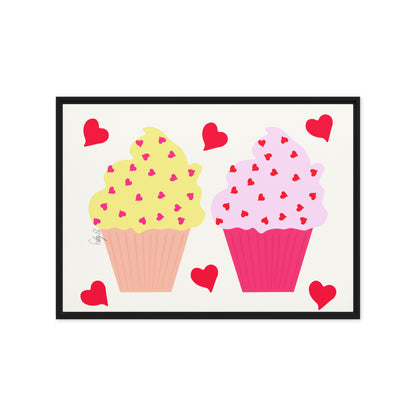 In memory of love cupcakes framed canvas