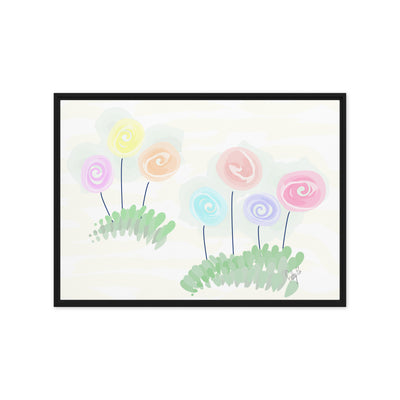 Women’s day flowers framed canvas