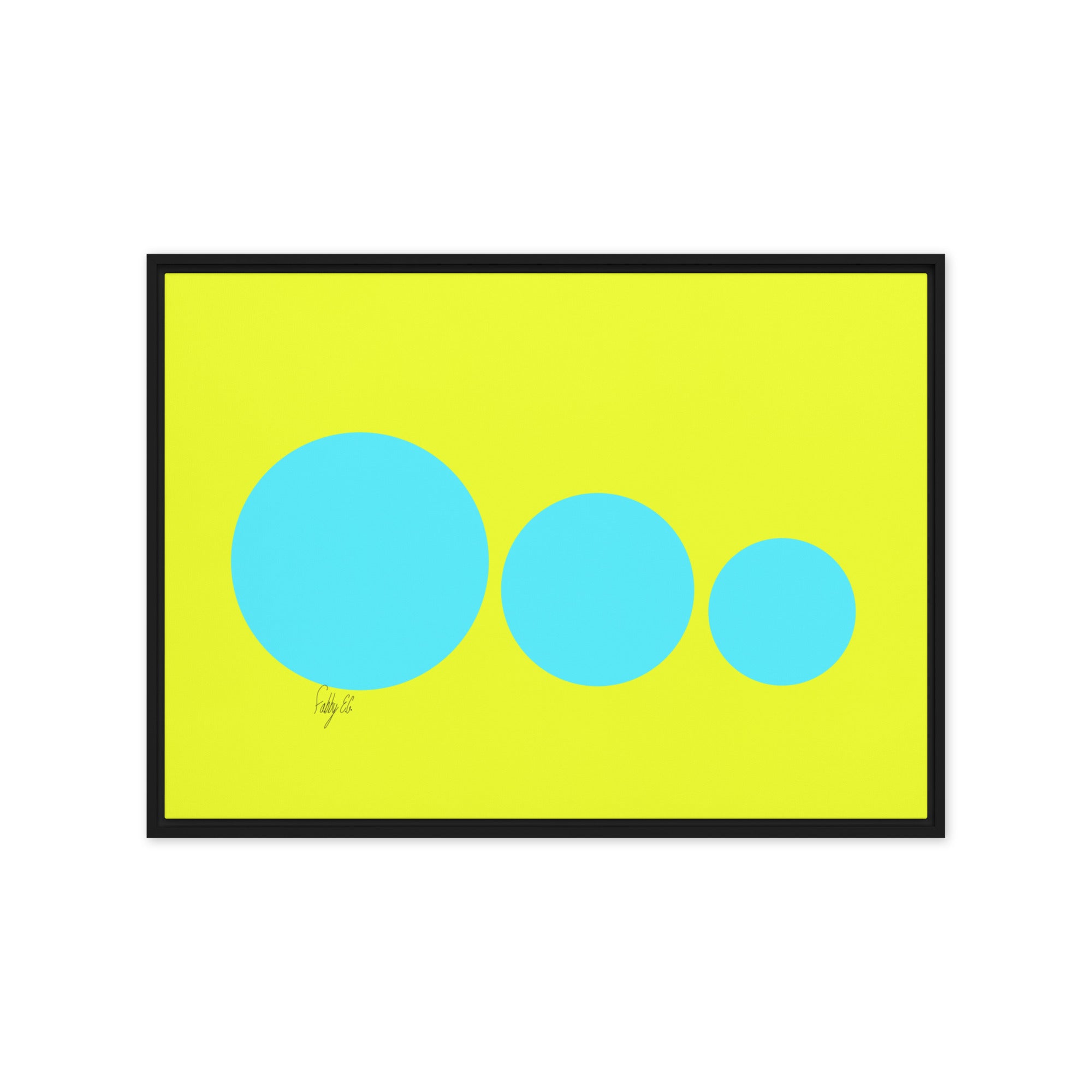 This escalated quickly yellow framed canvas