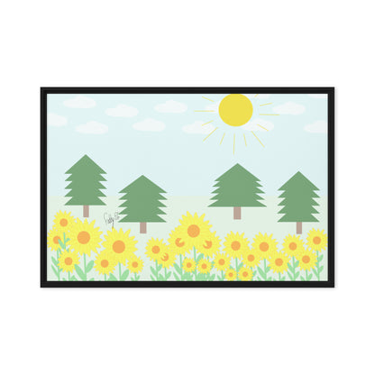 Peace day (horizontal) framed canvas