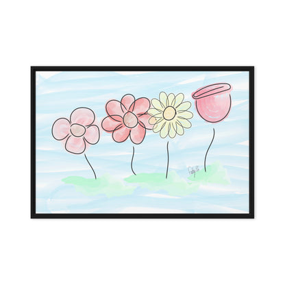 Buying myself four flowers framed canvas