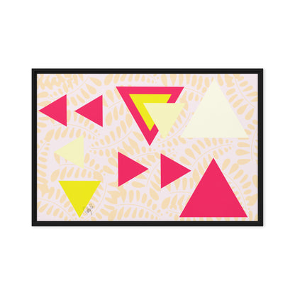 Triangular petals framed canvas