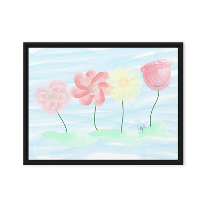 Buy myself flowers framed canvas