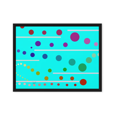 Follow along cyan blue framed canvas