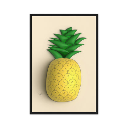 Pineapple 3D framed canvas