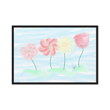 Buy myself flowers framed canvas