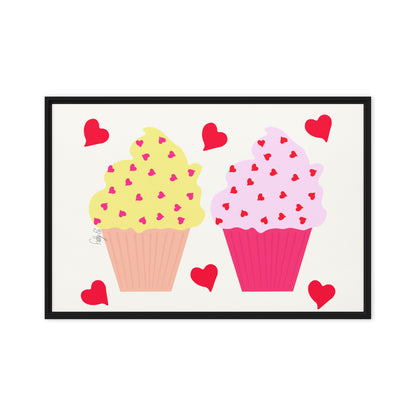 In memory of love cupcakes framed canvas