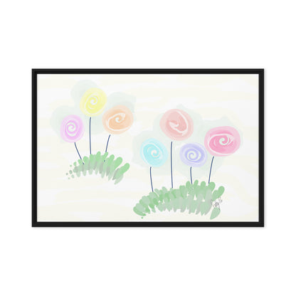 Women’s day flowers framed canvas