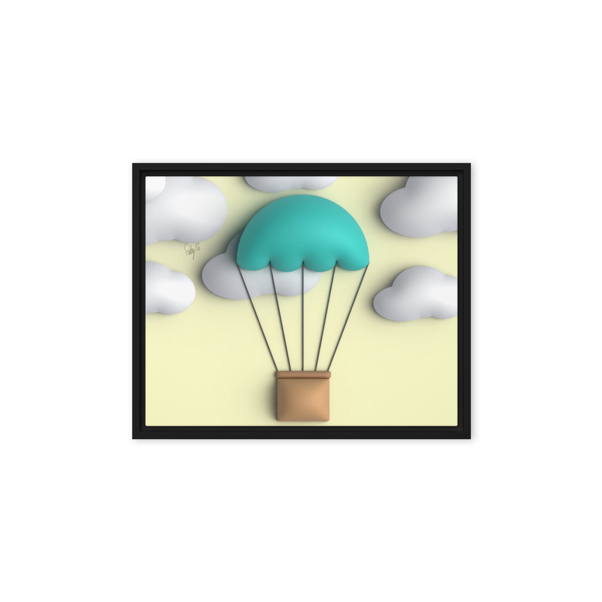 Air ballon framed canvas