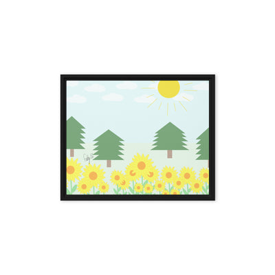 Peace day (horizontal) framed canvas