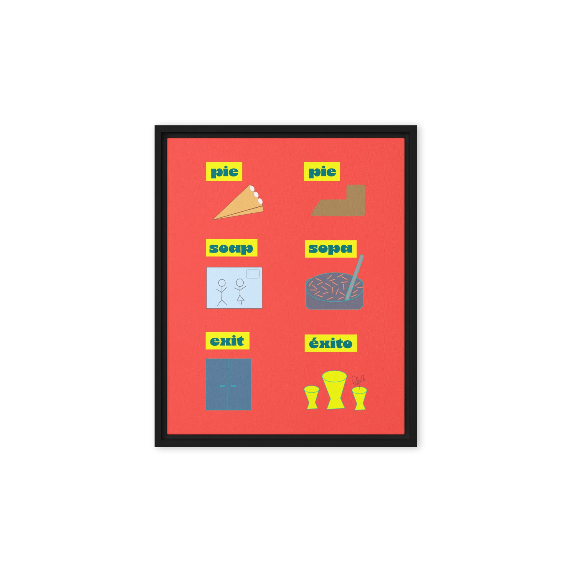 Translation day framed canvas