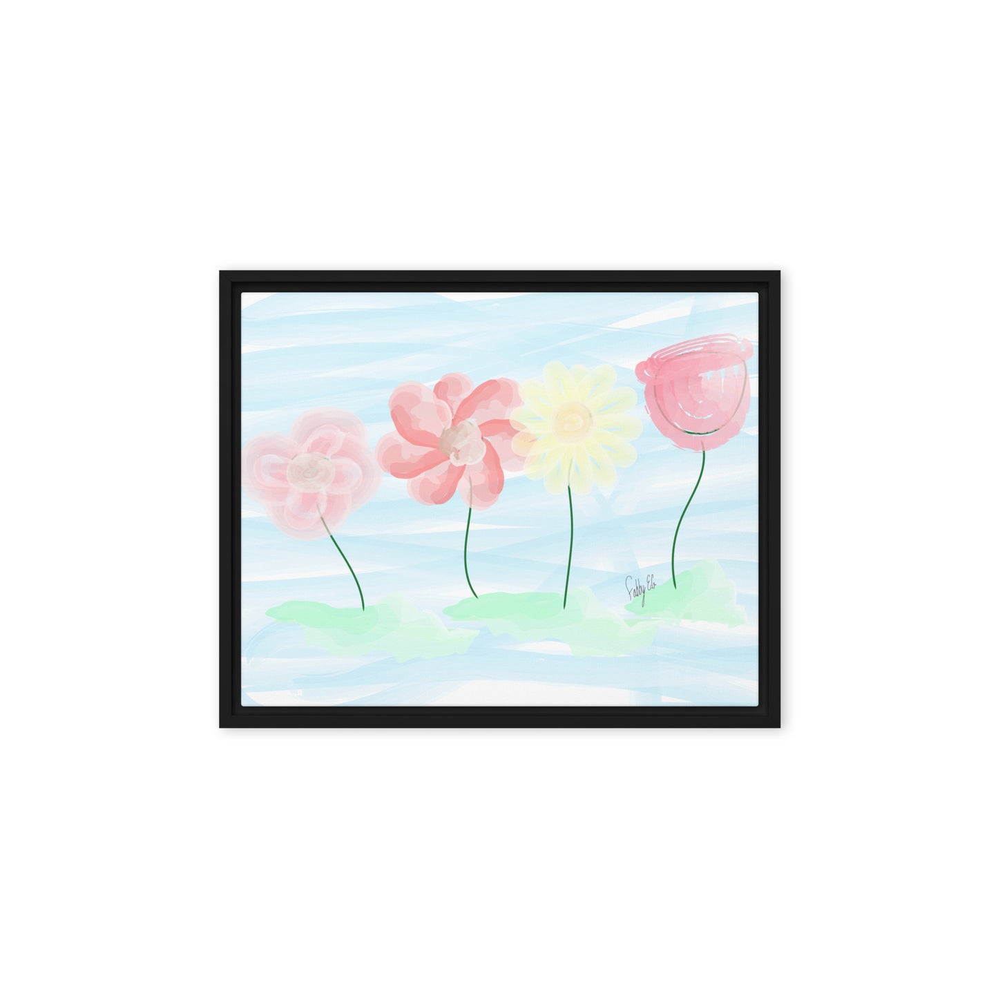 Buy myself flowers framed canvas