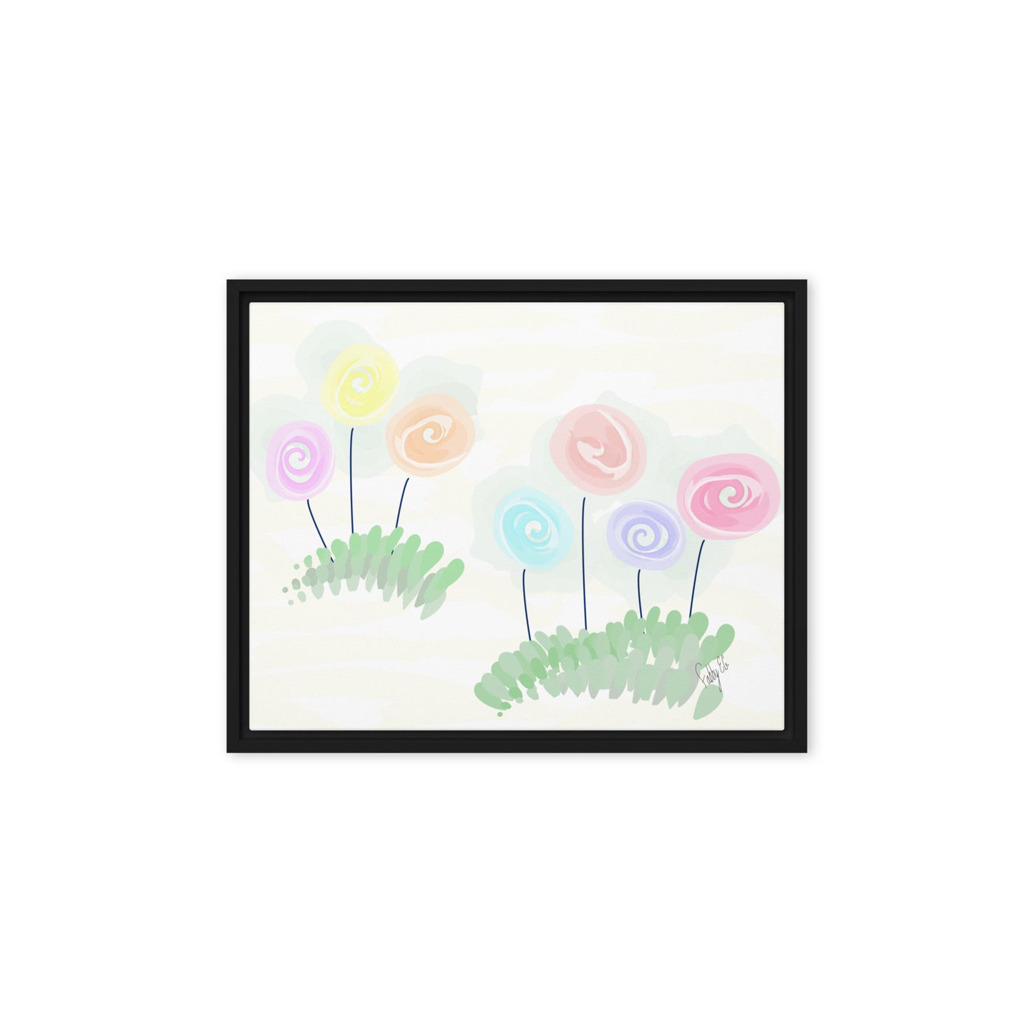 Women’s day flowers framed canvas