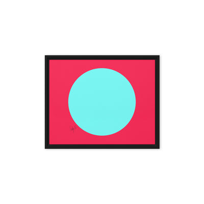 Circling around pink framed canvas