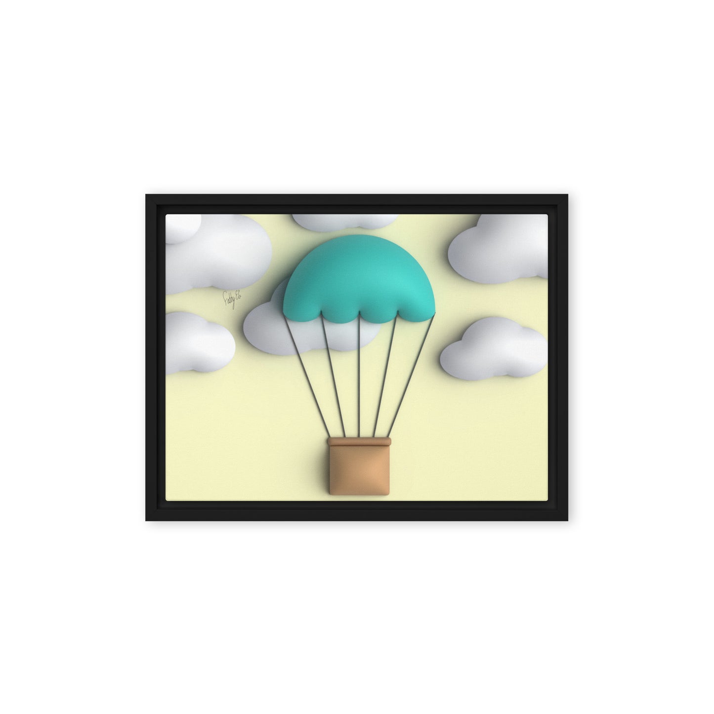 Air ballon framed canvas