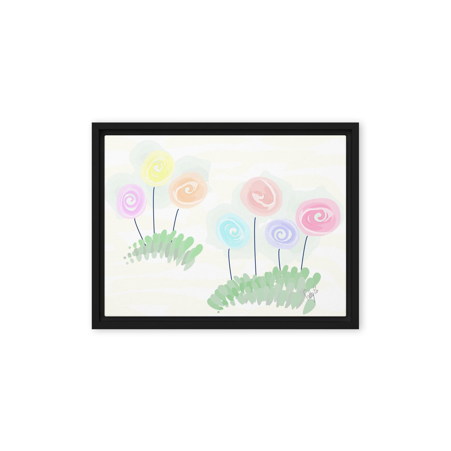 Women’s day flowers framed canvas