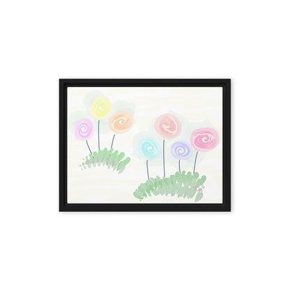 Women’s day flowers framed canvas