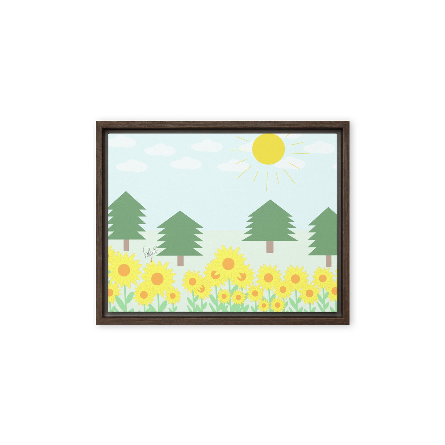 Peace day (horizontal) framed canvas